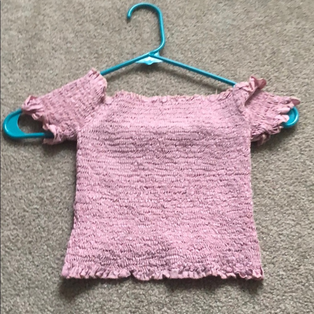 Romwe Lettuce Edge Crop Top
